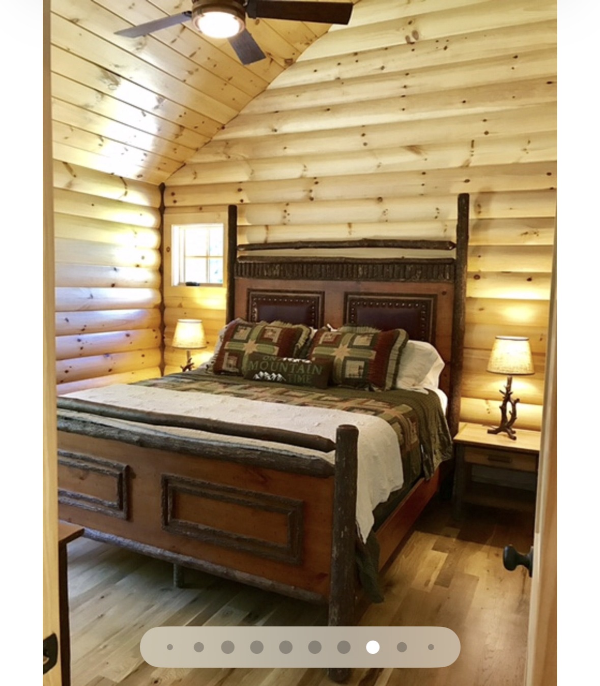 Upstairs bedroom with king-size bed