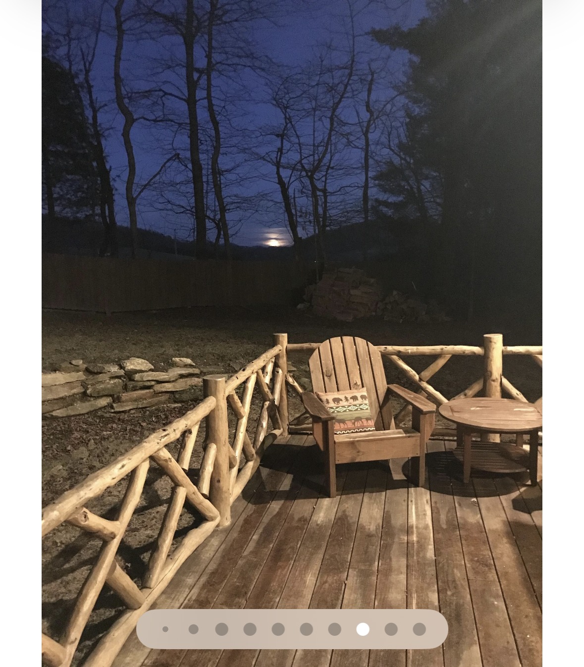 Deck at night