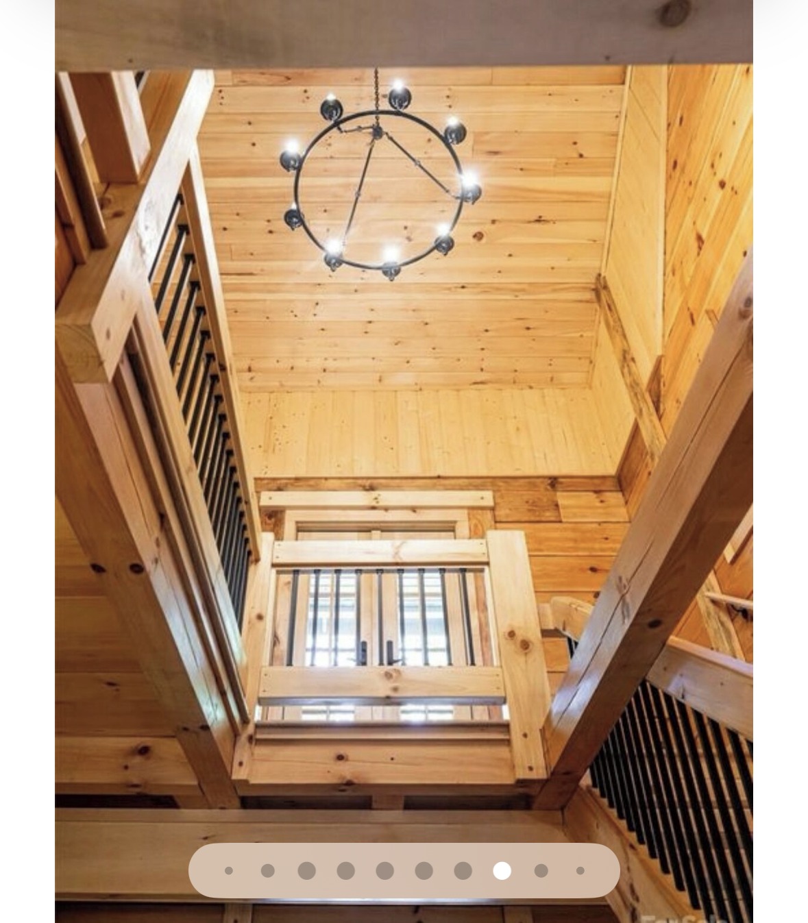 Stairwell with timber railing